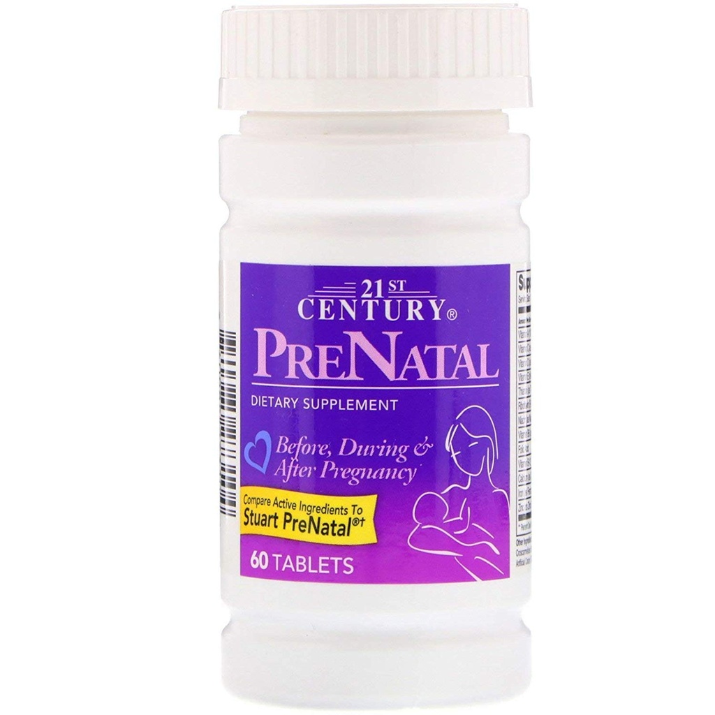Vitaminas do século 21 Tabs multivitamínicos pré-natais, 60 ct