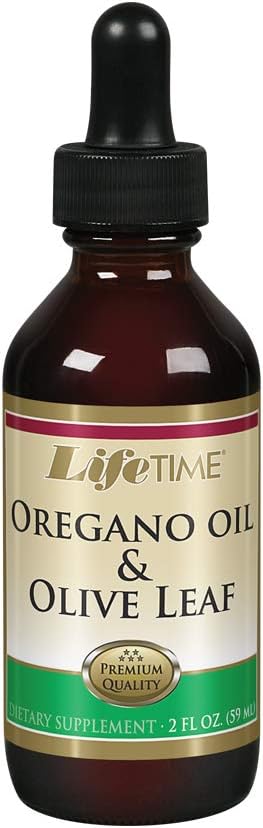LIFETIME Oregano Oleo orgânico e Olive Leaf gotas de suporte do sistema imunológico saudável .