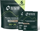 Nutrição na Go Whey Protein Isolate Packets with Creatine – 25g Protein + 5g Creatine – Single-Serve Travel Protein Powder - Variety Pack (Vanilla & Chocolate) (6-Pack)