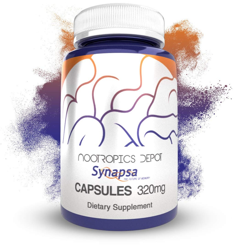 Nootropics Depot Synapsa Bacopa Monnieri Cápsulas □ 320mg □ 60 Contagem □ Extrato de planta inteira