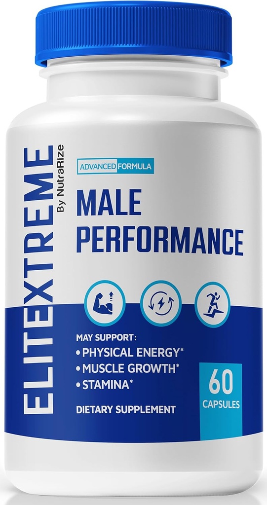 EliteXtreme Suplemento Masculino, EliteXtreme Man Pills, Todas as Cápsulas Dietárias Naturais para Homens, 1200 MG Multivitamins para Saúde Geral, Elite Xtreme Comentários (60 Cápsulas)