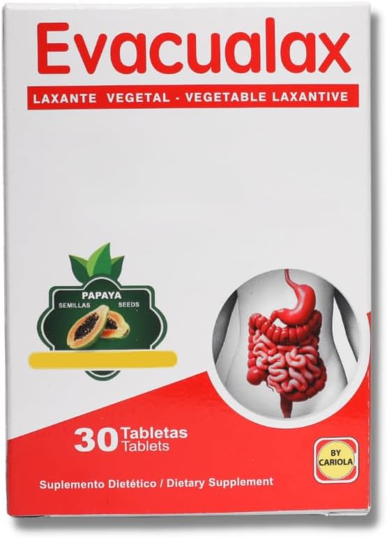 Senna Laxative Tablets - Laxante vegetal natural com Senna Leaf, Prune & Papaya Seed - Macio de ervas para alívio da constipação, suporte digestivo, pós-parto e viagens - 30 Tablets