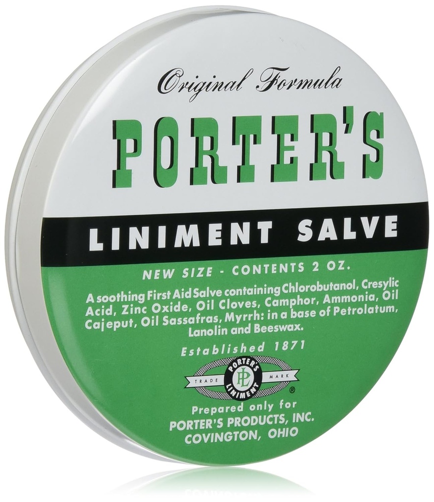 Salva do Linimento de Porter, 2 Onça