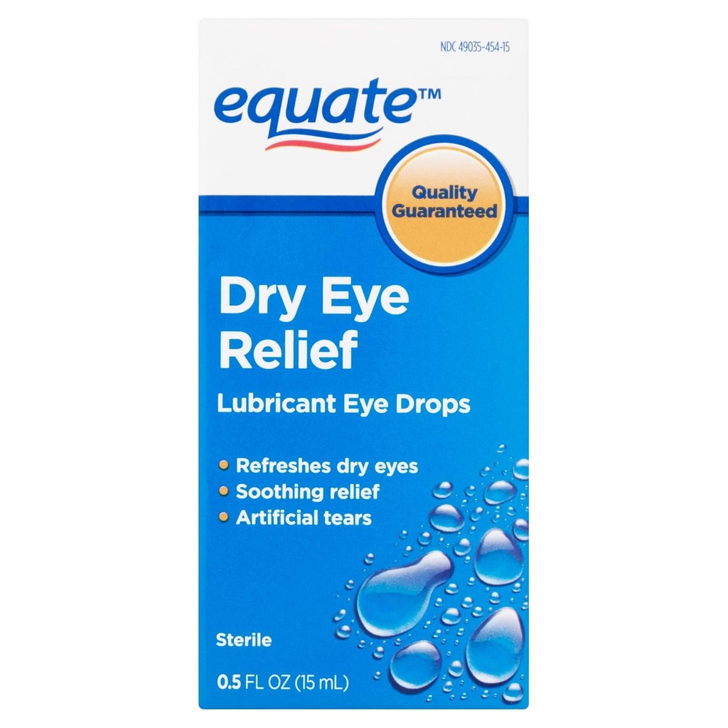 Equação: Lágrimas Artificiais Estéril Lubrificantes Colírios, .5 fl oz