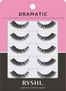 Ryshi pestanas falsas com 5 pares, visual dramático com auto-adesivo e reutilizável Lash Set, melhorar a beleza natural para volume extra