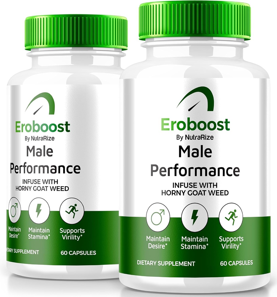 (2 Pack) Eroboost Suplemento para homens, Eroboost Suplemento masculino, Nutrição diária para apoiar o pico de desempenho e bem-estar geral, Official Ero Boost Formula Reviews (120 Cápsulas)