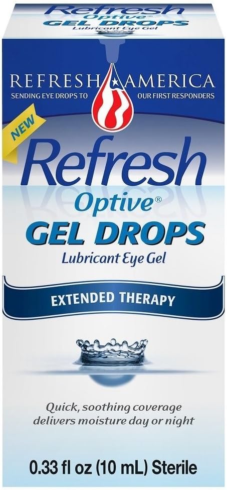 Refresque o Gel Optive Drops 0.33 Fl Oz (10 ml) por frasco - 2 frascos