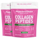Pó de Colágeno Peptídeos - Proteína Hidrolisada (Tipo I & III) - Enzimas Digestivas - Keto Colágeno Pó para Mulheres e Homens - Cabelo, Pele, Articulações e Ajuda de Recuperação de Exercício - Feita de grama, Não-GMO - Dois-pack