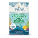 Naturals nórdicos zero açúcar crianças DHA chiclete vegetariano mastiga - paixão frutas limão sabor - 30 chicletes - Vegan Algae Oil Omega-3 Suplemento para crianças Cérebro & Cognição Suporte - 30 Servings