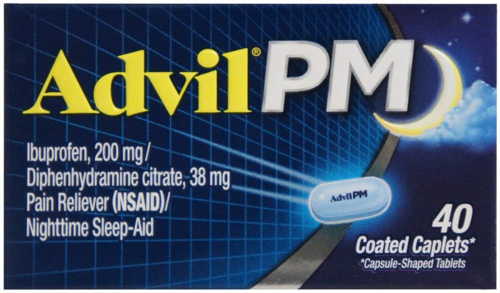 Advil PM 200 mg Caplets revestidos 40 ea (embalagem de 6)