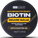 Ilusão de cabelo MaxIMUM POTÊNCIA BIOTIN Bálsamo barba para o crescimento da barba e suavização, preto