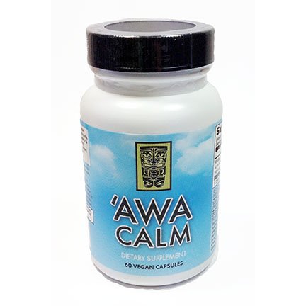 «Awa Calm Cápsulas - Kava-Based Herbal Supplement with 30% Kavalatone, Calamus Root, Passion Flower, Lemon Balm & Hops (60 Cápsulas)