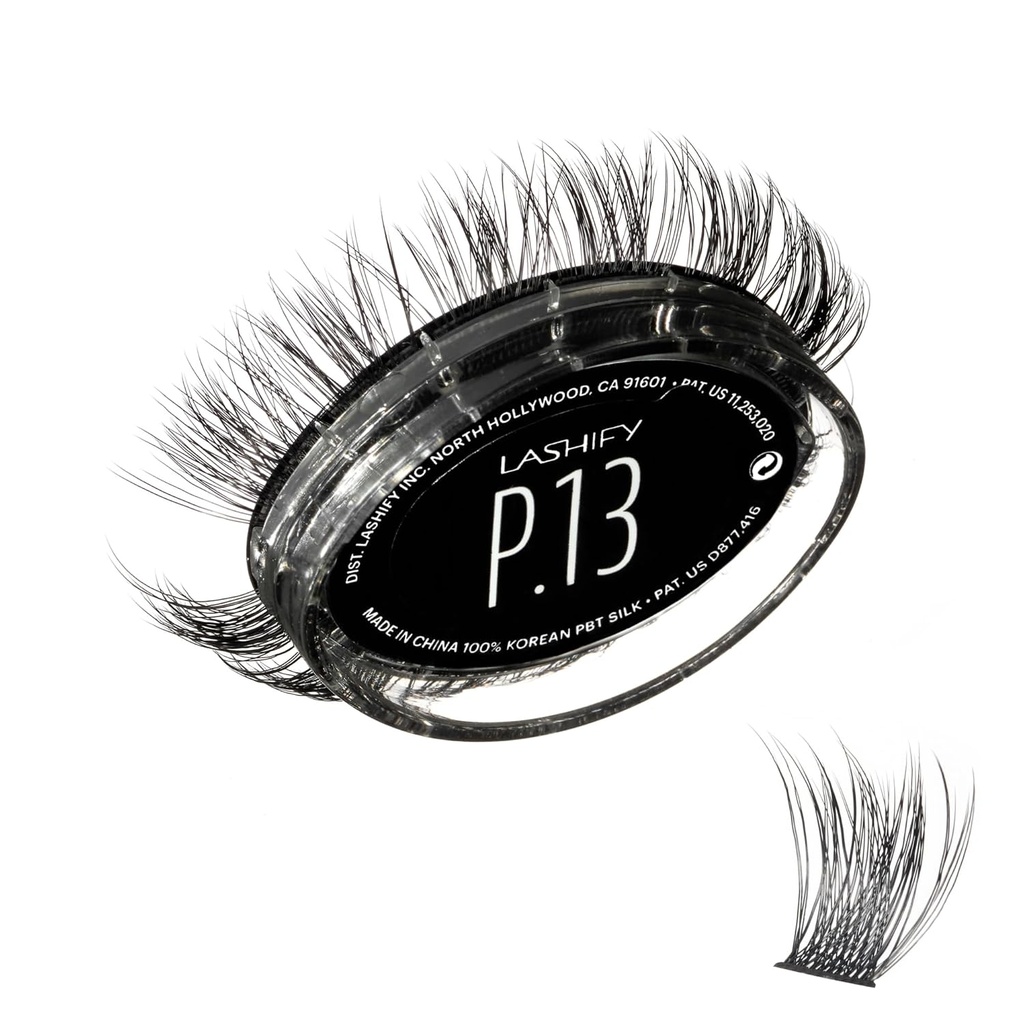 Lashify Plushy 13mm Gossamer chicotadas em preto, fácil DIY falsos chicotadas para um olhar volumoso ainda natural