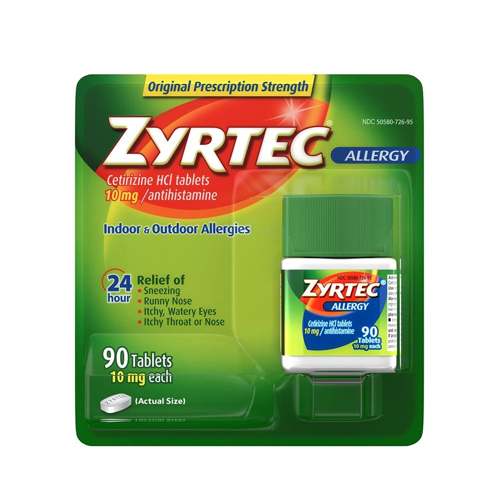 Zyrtec Alergia Alívio (10 mg), 90 Comprimidos