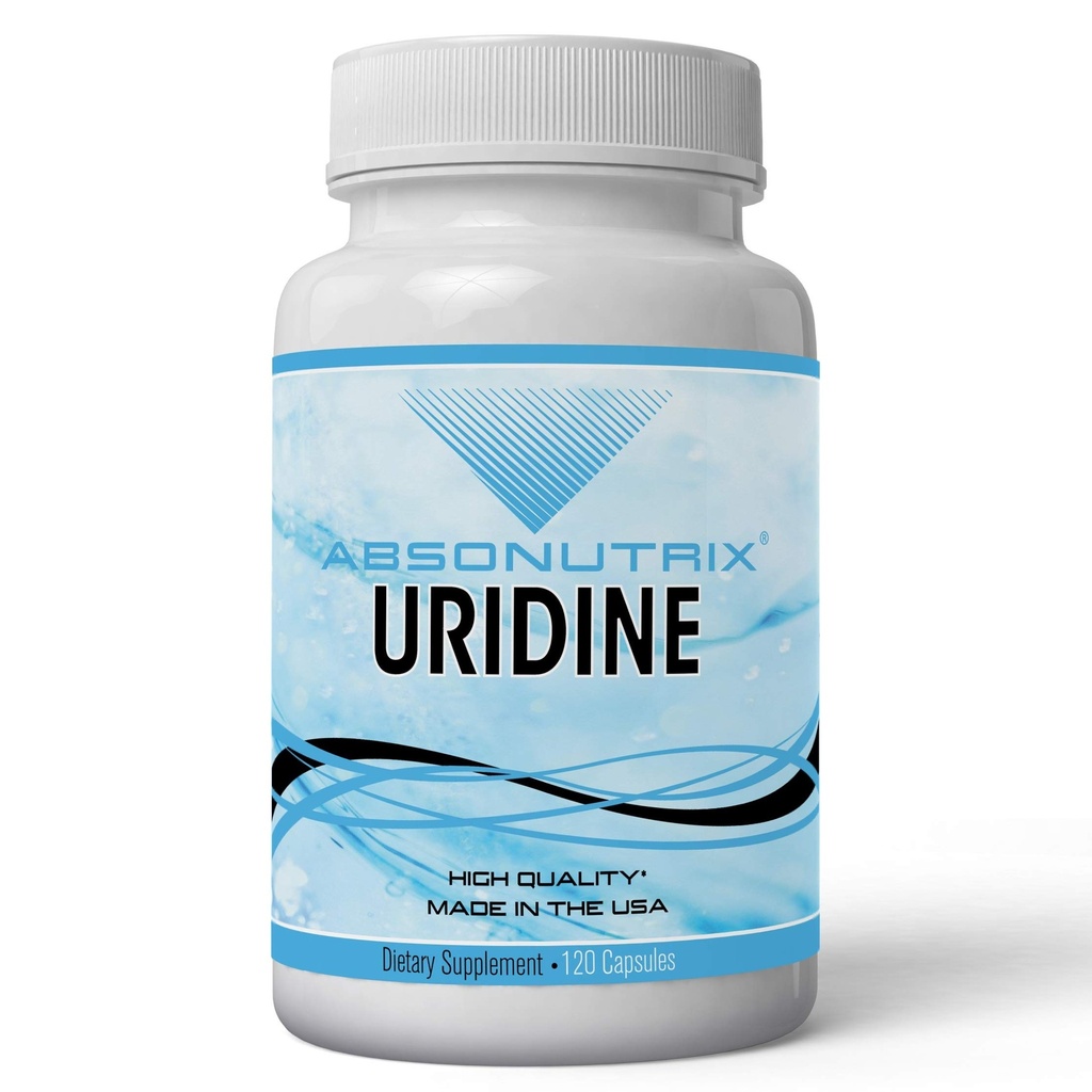 Absonutrix Uridina Monofosfato (Colina Enhancer) 500mg por cápsula - 120 Cápsulas Vegetais Memória Made in USA