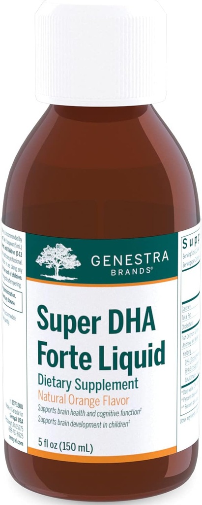 Marcas Genestra Super DHA Forte Liquid - Omega-3 Suplemento de óleo de peixe - 5 fl oz