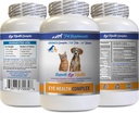 Vitaminas Oculares Dog - Complexo de Saúde Ocular PET - Cães e Gatos - Suporta Visão Ocular - astaxantina para Cães, Suplemento de Visão Ocular para Cães e Gatos, Saúde Ocular Vitaminas Lutein e zeaxantina 1Bot 60Tabs