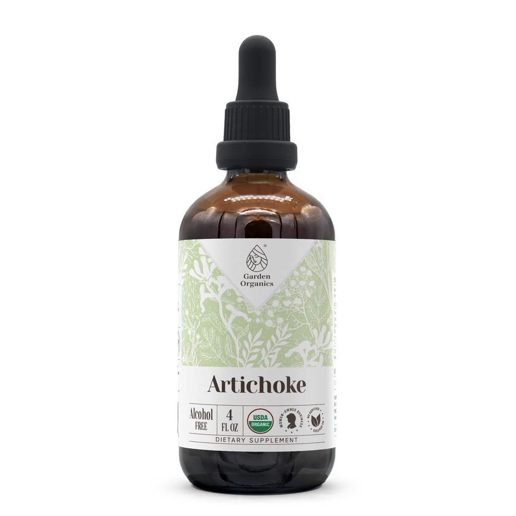 Alcachofra USDA Orgânica Alcohol-Free Extract □ Suplemento dietético, Tintura de alta potência