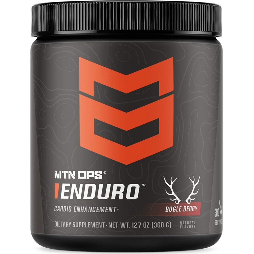 MTN OPS Enduro Nitric Oxide Supplement & Stim-Free Pré-treino - 30 Servings - com Citrato de magnésio, Pó de beterraba, Niacinamida, L Arginina & L Citrulina - Bugle Berry Flavor