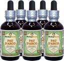 PAU d'arco (Tabebuia Impetiginosa) Glicerita, Extrato Líquido Sem Álcool (Nome: HerbalTerra, Proudly Made in USA) 5x2 fl.oz (5x60 ml)