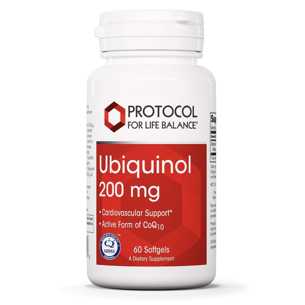 PROTOCOLO PARA A VIDA EQUIPAMENTO Ubiquinol 200mg - Biodisponível CoQ10 Softgels - Apoio à Saúde do Coração - Oxidativo Stress Quencher - Soy Free & Dairy Free - 60 Softgels