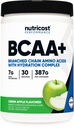 Nutricost BCAA + Hydration Powder (Maçã Verde) 30 Servings - Branched Chain Amino Acids with Hydration Complex - Gluten-Free, Non-GMO