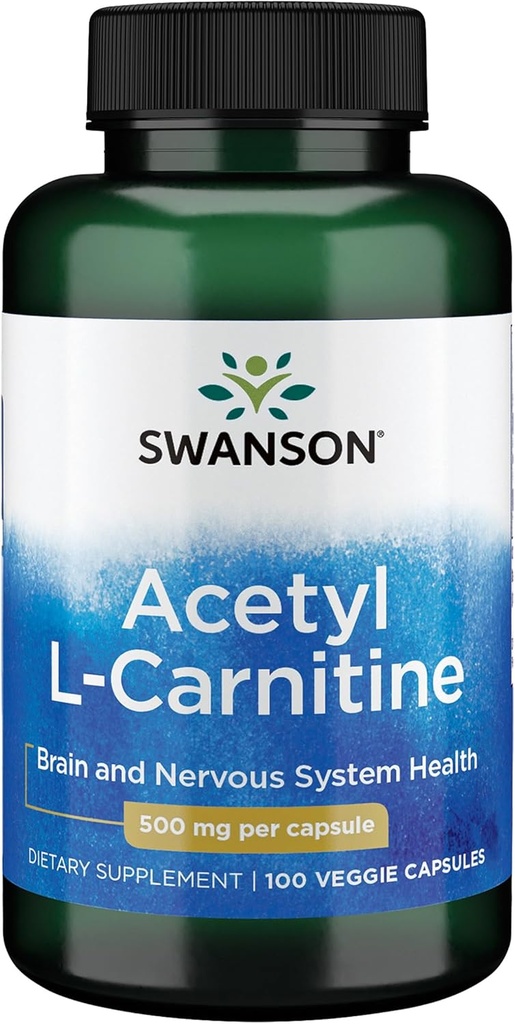 Acetil L- Carnitina 500 mg 100 cápsulas por Swanson Premium