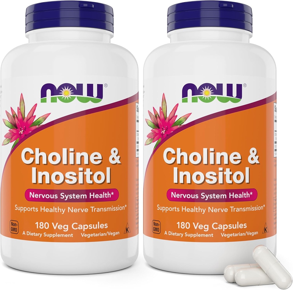 Agora Choline & Inositol, 180 Cápsulas Vegetarianas (Pacote de 2)