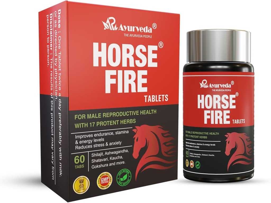 Comprimidos de Fogo de Cavalo para Homens - para resistência, crescimento muscular, imunidade e bem-estar geral
