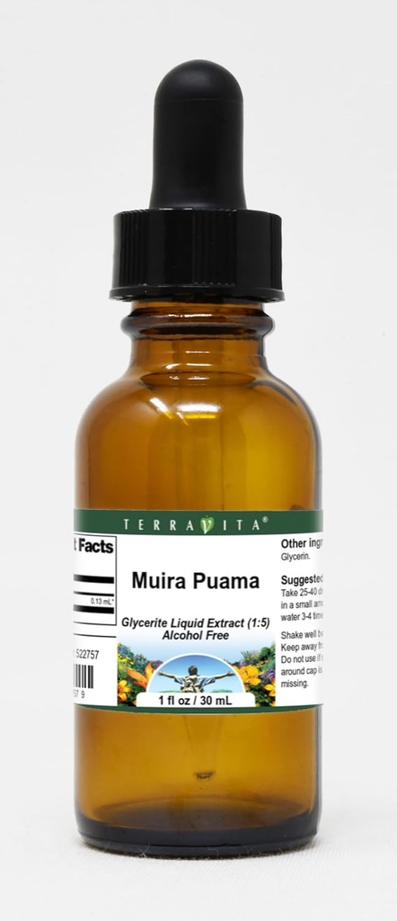 Muira Puama Glicerite Liquid Extract (1:5) - Sem Flavor (1 oz, ZIN: 522757) - 3 Embalagem