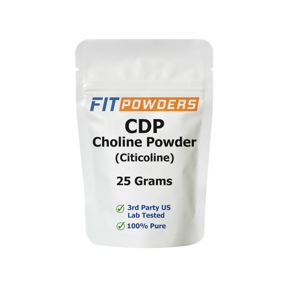 Pó de Citolina, CDP Pó de Colina Pura com Escopo, Não-GMO, Suplemento Cognitivo para Memória e Aprendizagem (25 Grams)