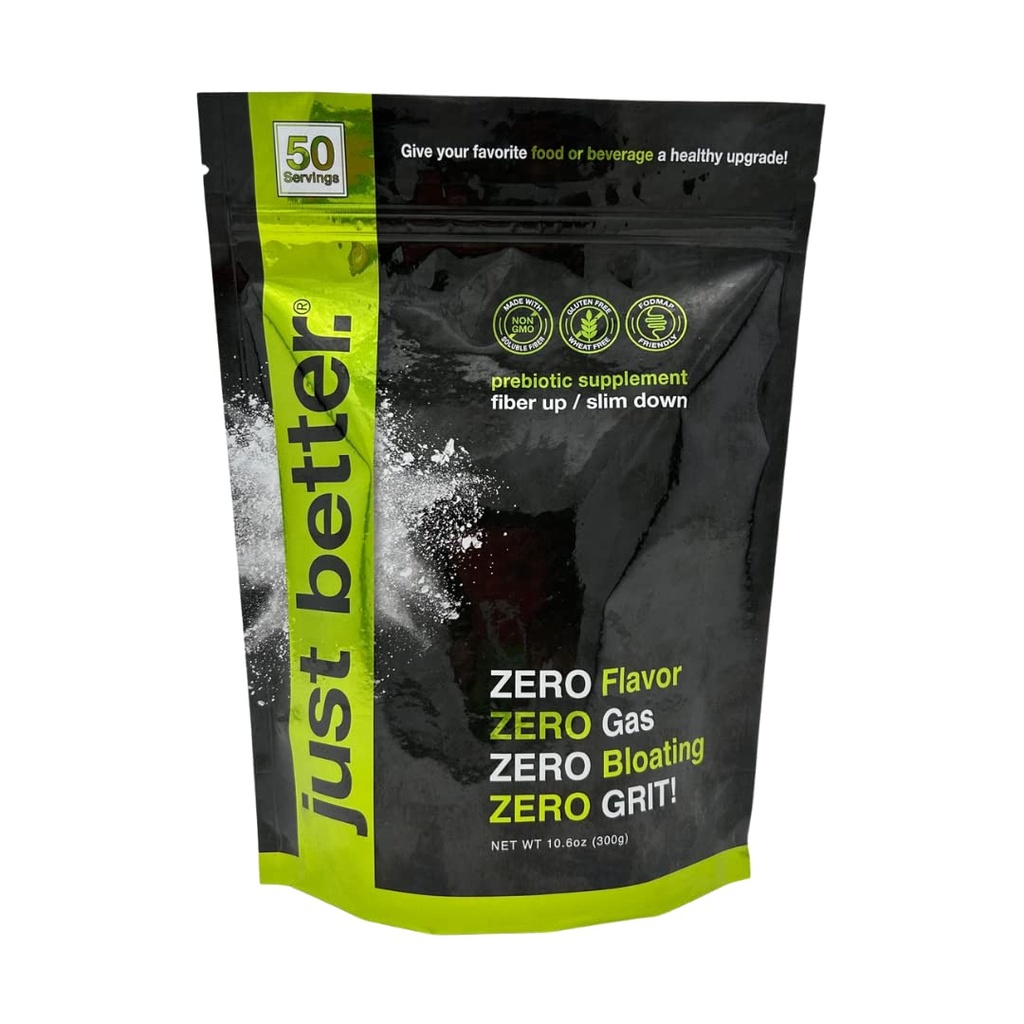 Prebiótico suplemento de fibra para uma estribeira saudável, com zero Grit sabor zero e sem inchaço ou gás, sentir-se mais rápido, Keto não-GMO Gluten Free Vegan 50 Servings