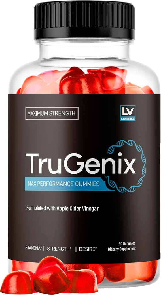 TruGenix Gummies, TruGenix Gummies para homens, Fórmula avançada TruGenix Gummies Oficial, TruGenix ACV Gummies, TruGenix Suplemento de suporte Gummies, Fórmula Premium, 60 Gummies para 1 mês