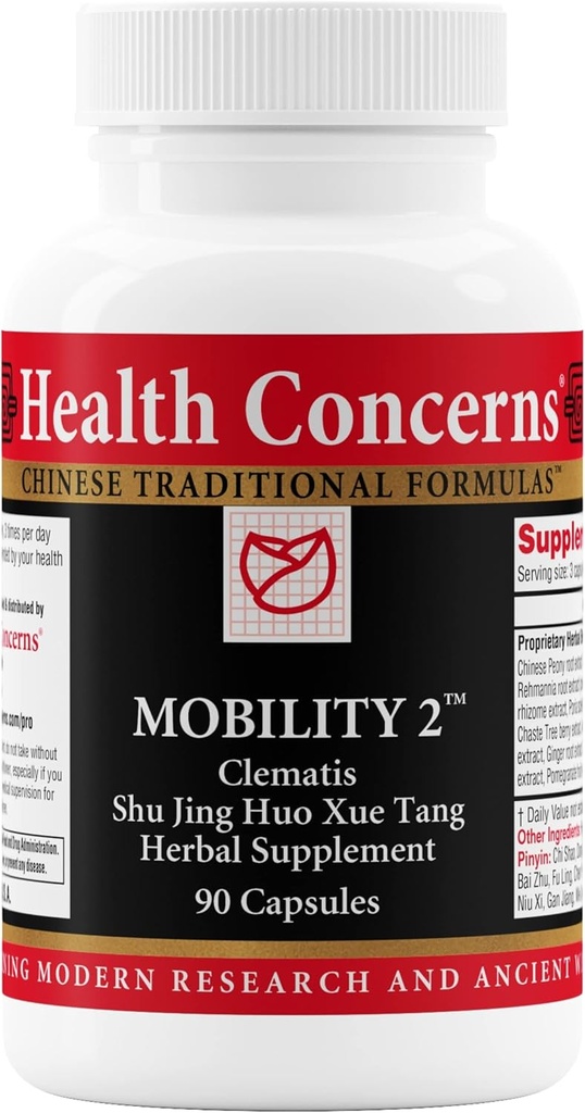 Saúde Preocupações Mobilidade 2 – Suplemento de Apoio à Saúde Conjunta para Homens e Mulheres – Suporte à Circulação de Ervas Chinesas – Conjunção Natural & Músculo Ajuda – Extratos de Ervas – 90 Cápsulas