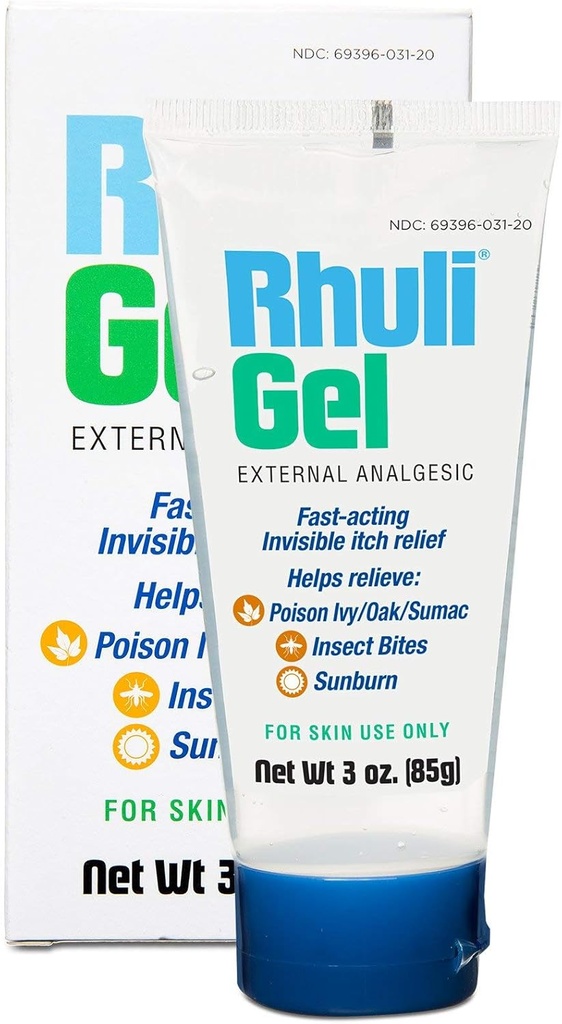 Gel anti-Itch para queimadura solar, Mosquitos, Mordidas de insetos, Hera venenosa, Alivio de carvalho venenoso - Tratamento de resfriamento analgésico para uso tópico da pele - Tubo de 3 Oz