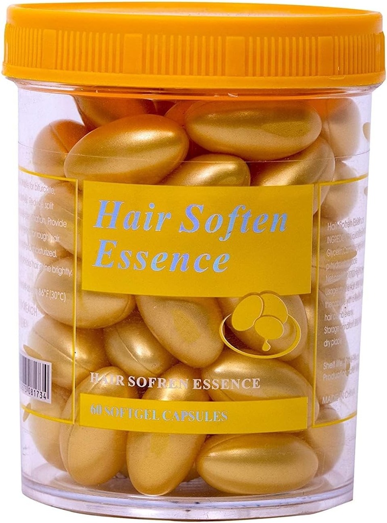 Cápsulas capilares Vitamina-e para queda de cabelo, reparo de danos, anti-caspa, Shinning - 60 Cápsulas