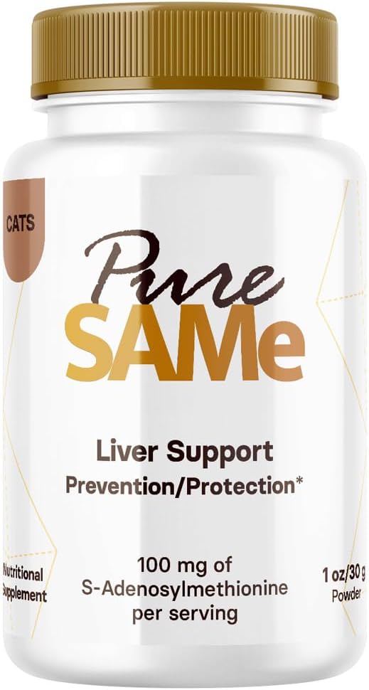 Pure Same Fígado Suporte para Gatos - Frango Flavored Suplemento Fígado para Gatos para Promover Função Hepática Óptica, Saúde Cognitiva e Vitalidade - Cat Apoio Hepático com 20% Pure Mesma (1 oz)