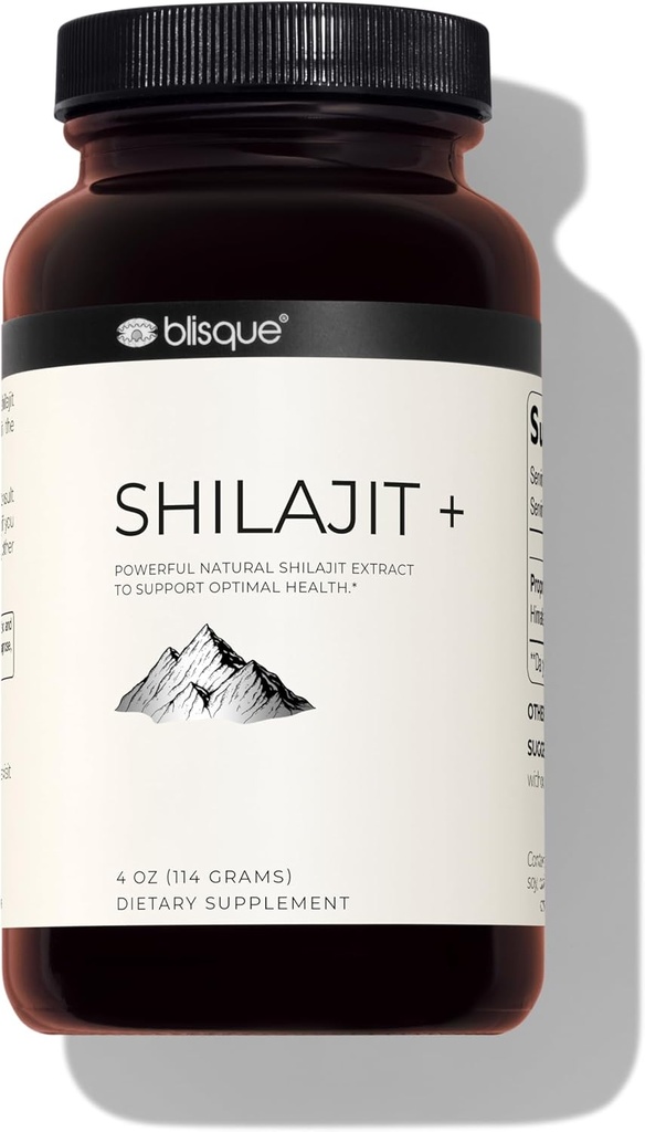 Blisque - Puro Himalaia Orgânico Shilajit Extrair Pó , Autêntico e Natural , Contém Ácido Fulvico e Rastro Mineral , 228 Servings , 7,5 Mês de Fornecimento