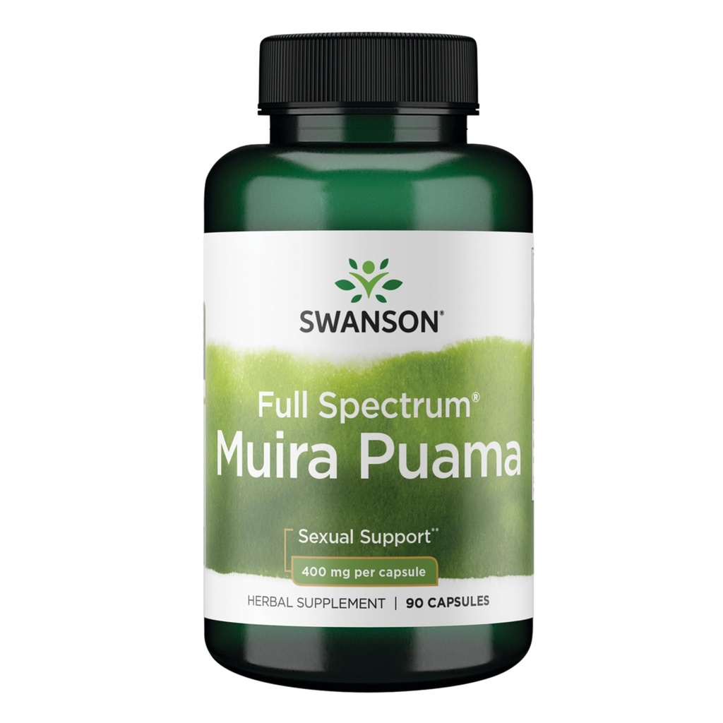Swanson Muira Puama Raiz Saúde Sexual Virility Boost Apoio Suplemento feminino dos homens 400 mg 90 cápsulas
