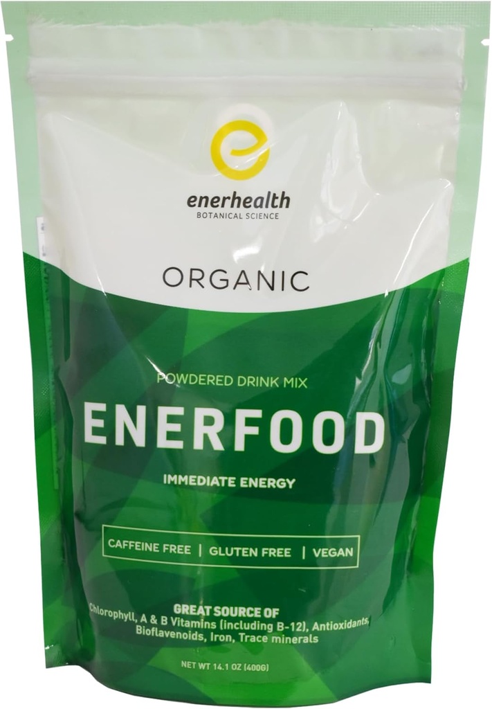 Botânicas Enerfood Powder Drink Mix – Mistura de 20 Superalimentos orgânicos ricos em clorofila, vitaminas, antioxidantes, bioflavonóides, ferro e minerais para detox, energia, bem-estar – 14.1 onças