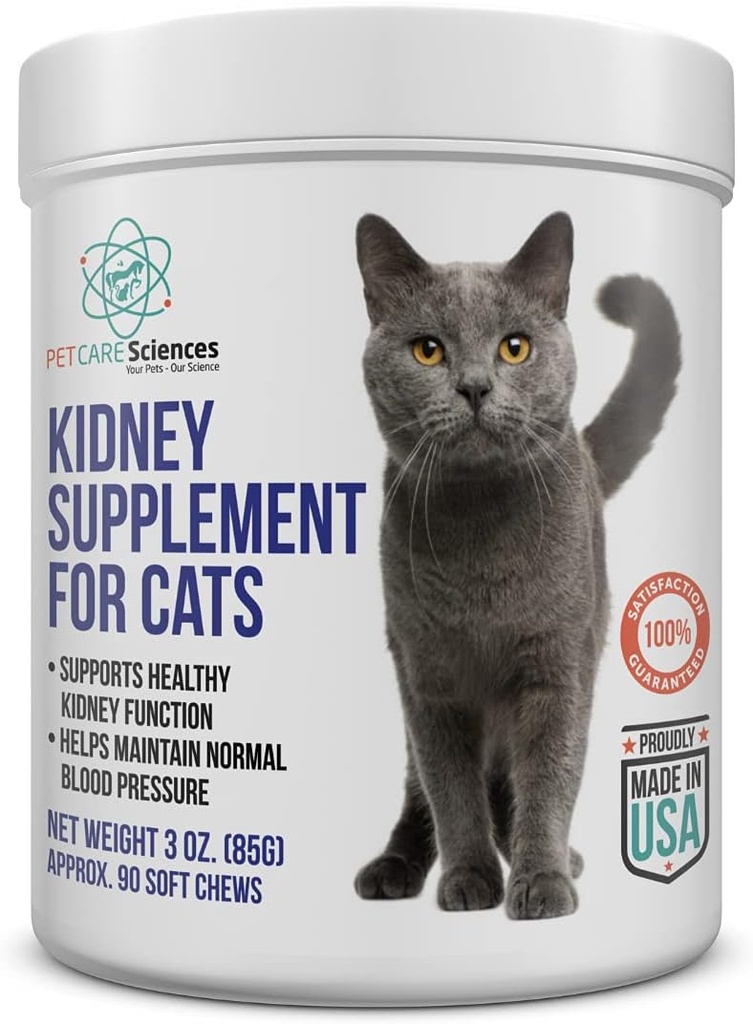 Aprox 90 Servings Cat Kidney Support Chews - Restauração de Rim Feline - Renal Cat Treats - Cats Kidney Support Suplemento - Controle de Irritações de Trato Urinário para Gato - Made in the USA