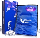 Kinetic Labs Pacote de gelo reutilizável para lesões - Grande pacote de gelo para alívio da dor nas costas (11x14.5) - Grande pacote de gel de gelo para trás, joelho, ombro, quadril