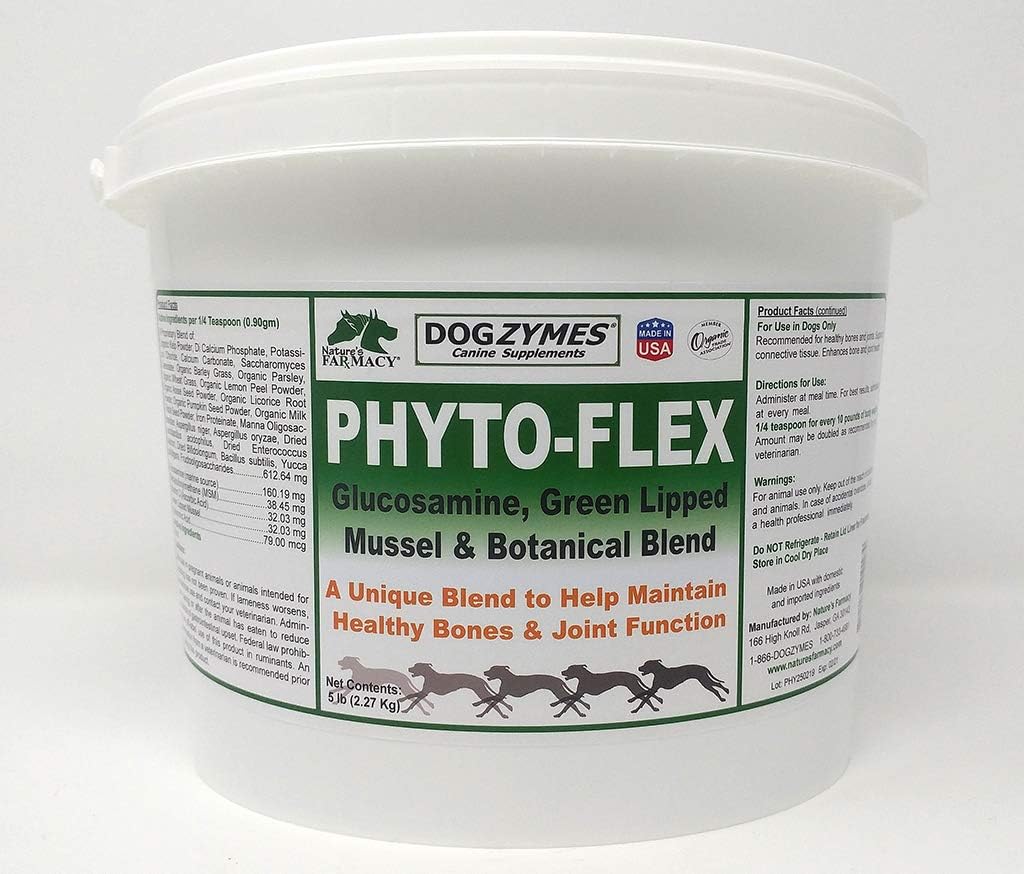Dogzymes Phyto Flex - Glucosamina, Condroitina, HSH e Ácido Hialurónico... (5 Libras)