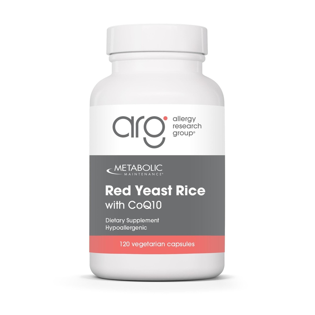 Manutenção Metabólica Arroz de Levedura Vermelha com CoQ10 - Fornece Produção de Energia + Apoio à Saúde Cardiovascular - Co Enzima Q-10 + Suplemento Antioxidante de Levedura Vermelha (120 Cápsulas)