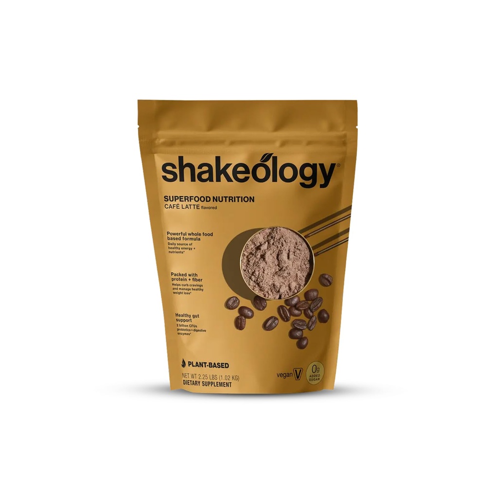 Shakeology 0g Adicionado açúcar planta base proteína em pó mistura, sem glúten Shake com vitaminas e minerais – Ajuda a apoiar perda de peso saudável, músculo magro, Gut Saúde – Café Latte, 30 Servings