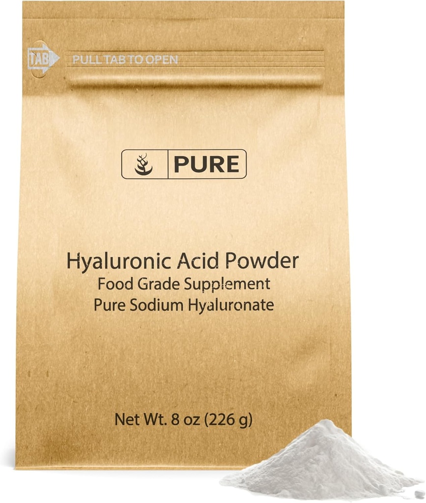 INGREDIENTES ORIGINAIS PUROS Ácido hialurónico (8 onças) Água Solúvel, pó fino