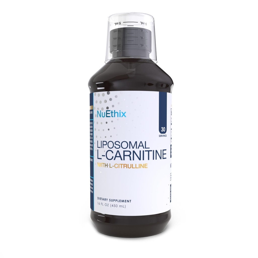 NuEthix Formulações Lipsomal L-Carnitina Suplemento 600mg com L-Citrulina 1000mg para gestão de peso saudável, metabolismo de gordura, produção de energia e aumento do fluxo de sangue, para homens e mulheres