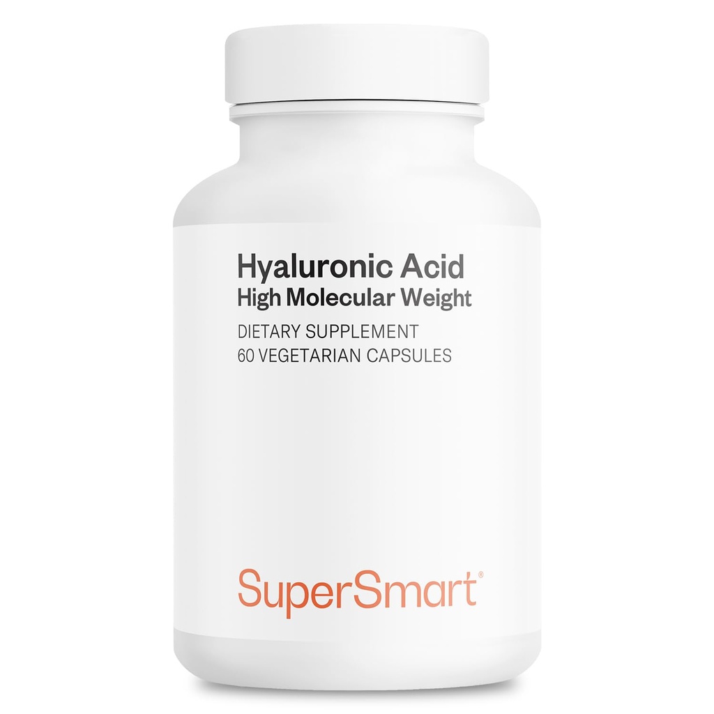 Super inteligente Ácido Hialurônico Suplemento 300mg por dia (Hialuronato de Sódio) - Alto Peso Molecular 1,2 milhões de Daltons