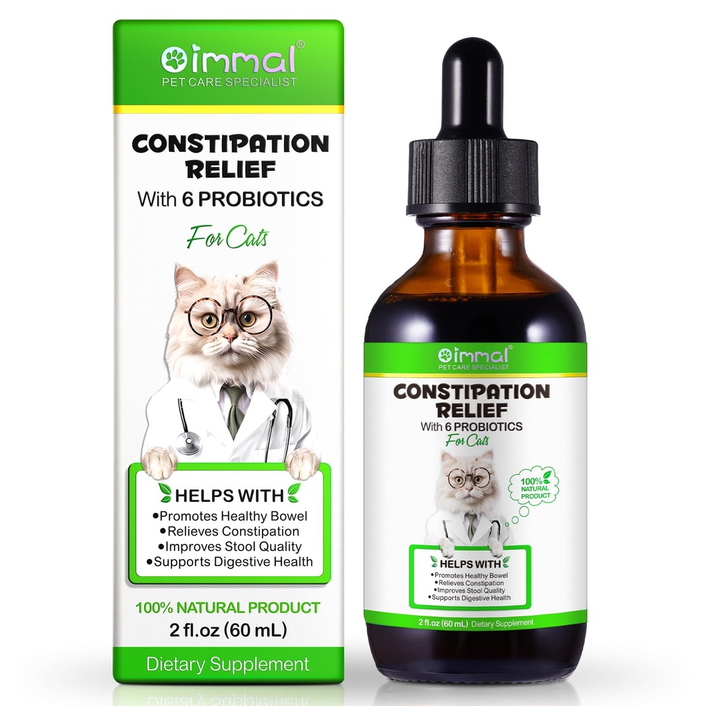 Alivio de Obstipação de Gatos, Alivio de Obstipação para Gatos, Laxantes de Gato Natural para Obstipação, Macio de Gatos, 2 fl.oz