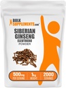 BulkSupplements.com Eleuthero Powder - Siberiano Ginseng Powder, Eleutherococcus senticosus, Ginseng Herbal Supplement - Gluten Free, 500mg por serviço, 1kg (2,2 lbs) (Pack of 1)